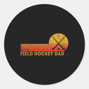Adesivo Redondo Campo de Hóquei Retro Dad Ll Jogo de Hóquei de Cam