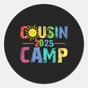 Adesivo Redondo Campo de Primo 2025 Férias de Verão de Campfire