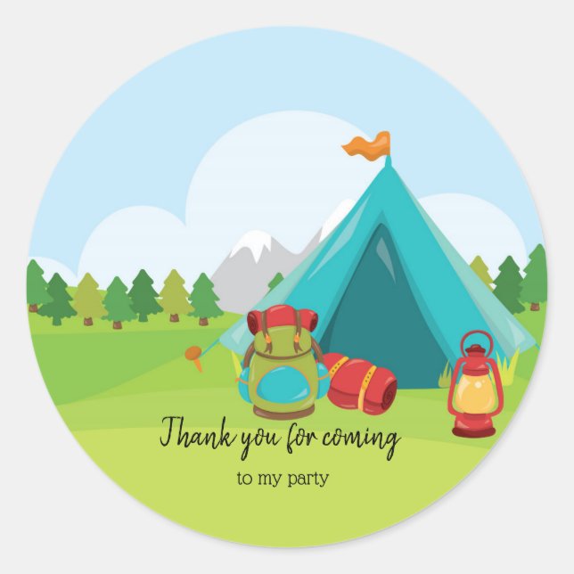 Adesivo Redondo Campo de Verão (Frente)