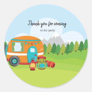 Adesivo Redondo Campo de Verão