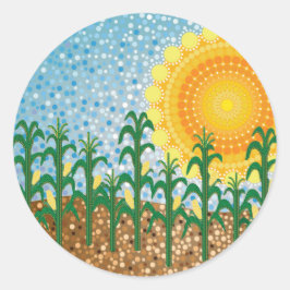 Adesivo Redondo Campo do Corn