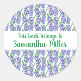 Adesivo Redondo Campo do Lavanda do autocolante da Design