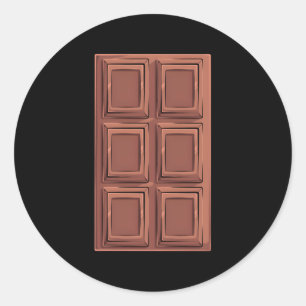 Adesivo Redondo Campo S'Mores de Bar de chocolate