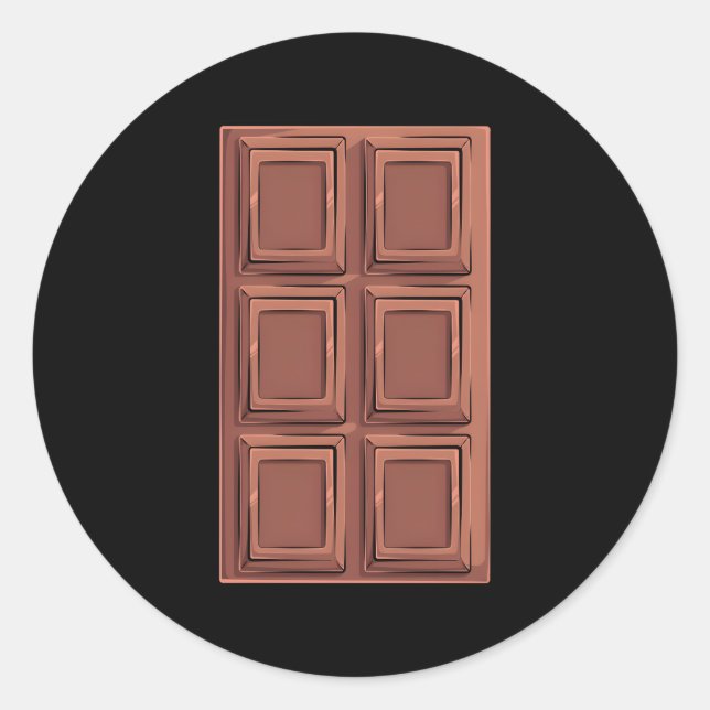 Adesivo Redondo Campo S'Mores de Bar de chocolate (Frente)