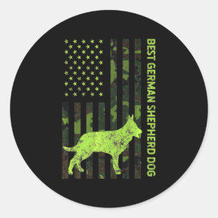 Adesivo Redondo Camuflagem de Sinalizador dos Estados Unidos em ge