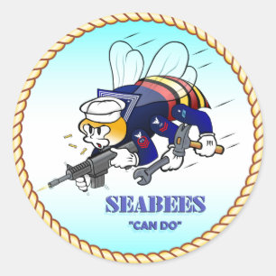 Adesivo Redondo Can Do Seabee