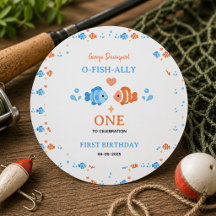 Cana de Pesca Antiga O-Fish-Ally Um 1º Aniversário