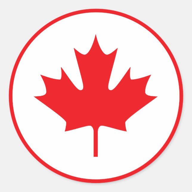 Adesivo Redondo Canadá (Frente)