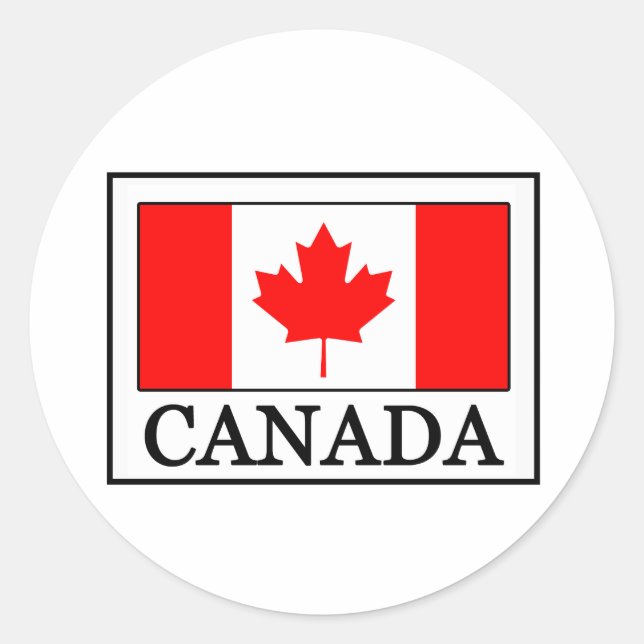 Adesivo Redondo Canadá (Frente)