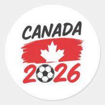 Canadá 2026 Design de Fã de Futebol com Folha de B