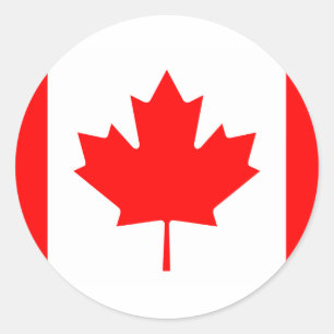 Adesivo Redondo Canadá - bandeira canadense