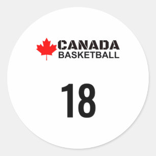Adesivo Redondo Canadá Ideia de número 18 de presente de Design de