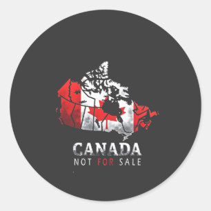 Adesivo Redondo Canadá não é para vender a Engraçado Trump America