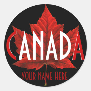 Adesivo Redondo Canadá Souvenir Stickers Personalizados Canadá