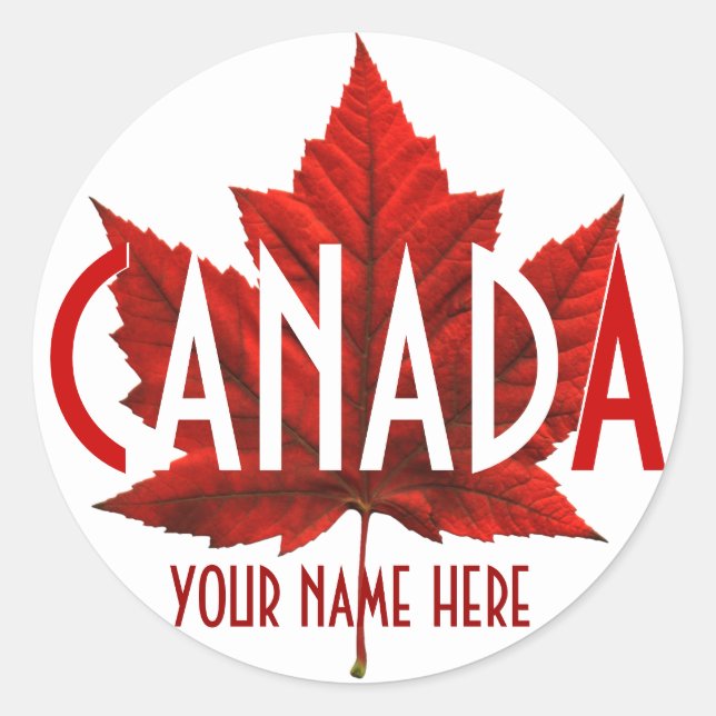 Adesivo Redondo Canadá Souvenir Stickers Personalizados Canadá (Frente)