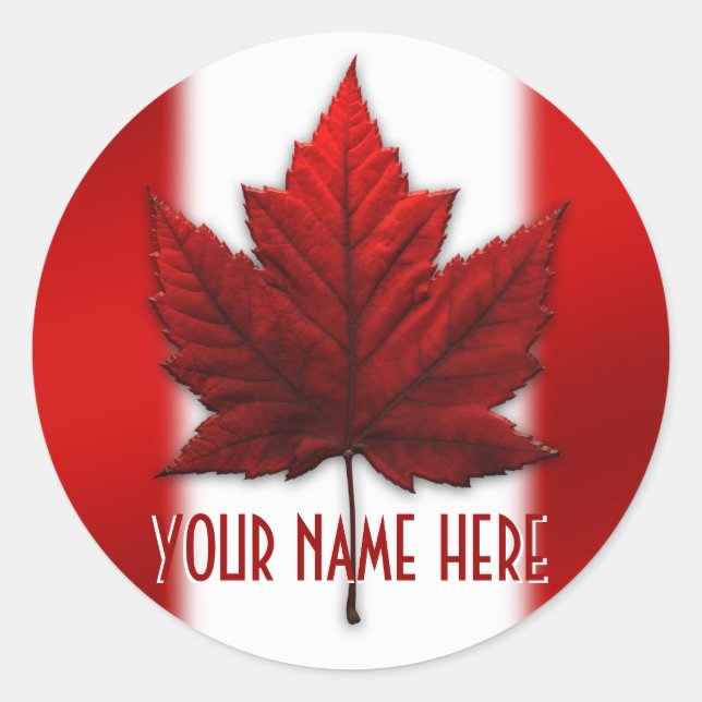 Adesivo Redondo Canadá Souvenir Stickers Personalizados Canadá (Frente)