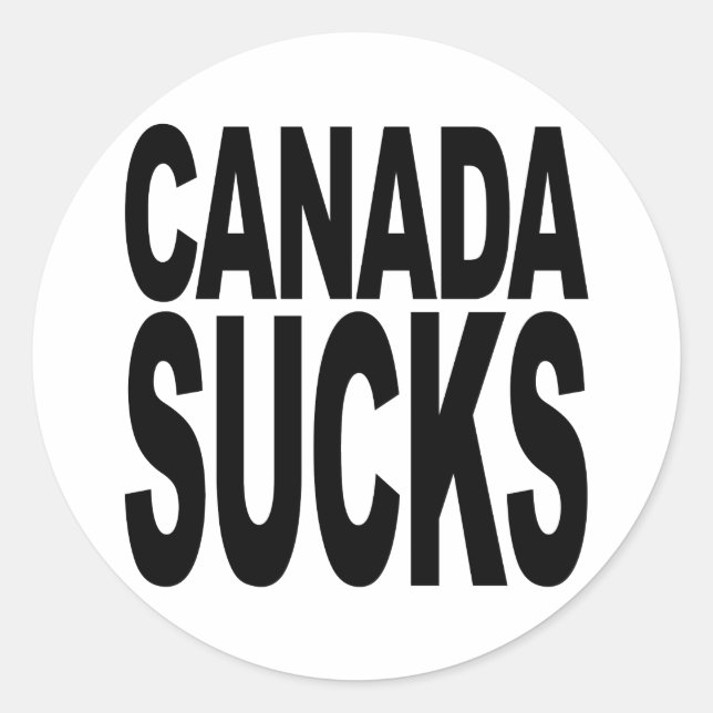 Adesivo Redondo Canadá Sucks (Frente)