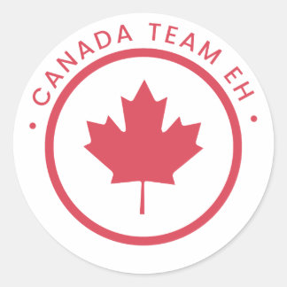 Adesivo Redondo Canadá Team Eh Sticker