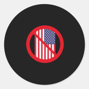 Adesivo Redondo Canadá USA Relations T Sticker