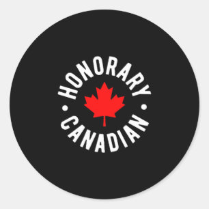 Adesivo Redondo Canadense Honorário Dia do Canadá Canadense