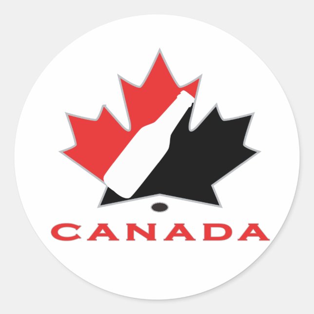 Adesivo Redondo Canadian Beer Team (Frente)