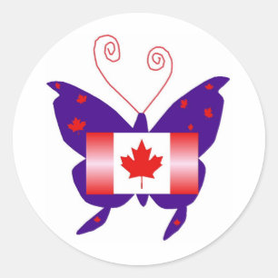 Adesivo Redondo Canadiano Diva Butterfly