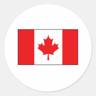 Adesivo Redondo Canadiano Flag T-shirts e Gifts