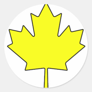 Adesivo Redondo Canadiano Maple Leaf Canada National Symbol