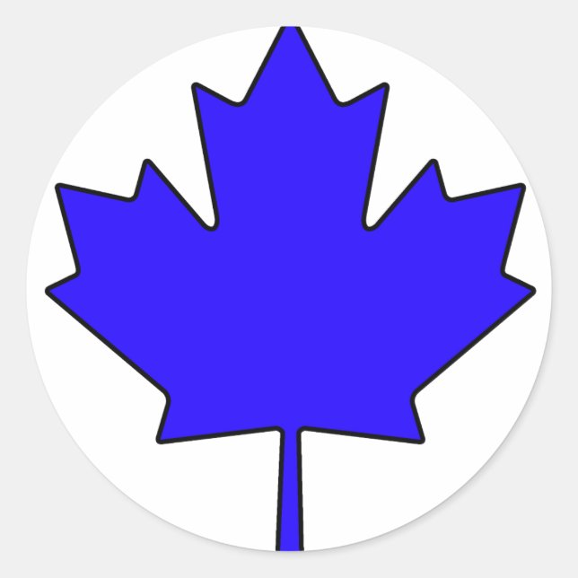 Adesivo Redondo Canadiano Maple Leaf Canada National Symbol (Frente)