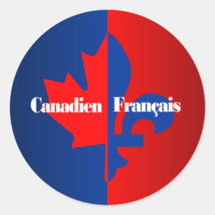 Adesivo Redondo Canadien Francais