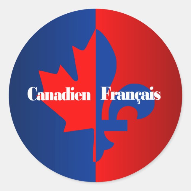 Adesivo Redondo Canadien Francais (Frente)