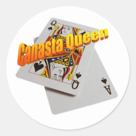 Adesivo Redondo Canasta Queen Sticker