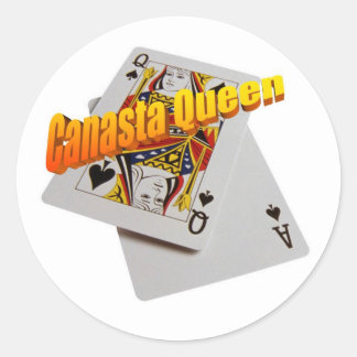 Adesivo Redondo Canasta Queen Sticker