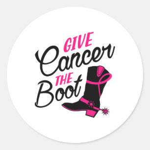 Adesivo Redondo Cancer A Consciência Do Cancer De Arranque