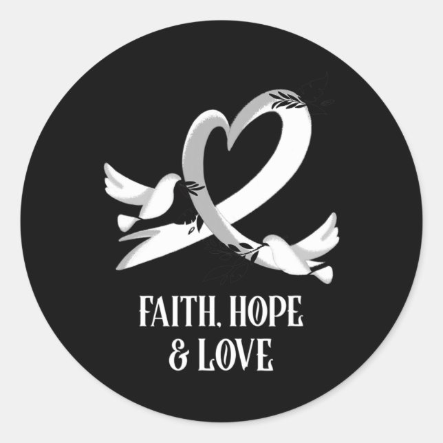 Adesivo Redondo Cancer Awareness Cancer Awareness Month World Canc (Frente)