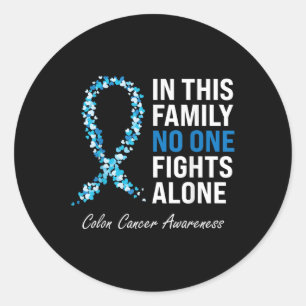 Adesivo Redondo Cancer Colorectal Cancer  Azul