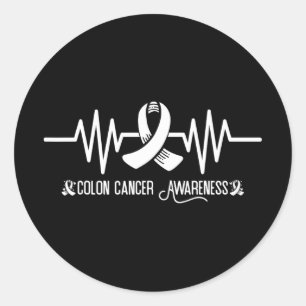Adesivo Redondo Cancer Colorretal Pulsação Azul Cancer do Colo Awa