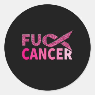 Adesivo Redondo Cancer Combatente Fita Rosa Fita Sensibilização do