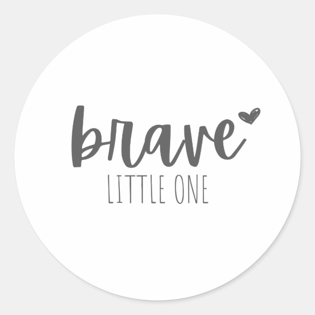 Adesivo Redondo cancer corajoso e corajoso da infância (Frente)