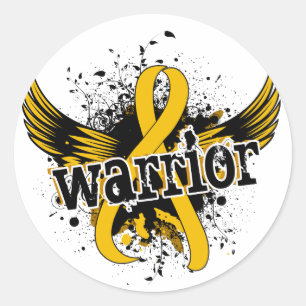 Adesivo Redondo Cancer da infância do guerreiro 16