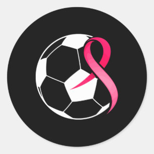 Adesivo Redondo Cancer Da Mama Legal A Coração De Futebol De Fita 