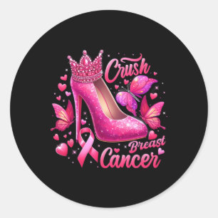 Adesivo Redondo Cancer Da Mama Lida Como Uma Rainha Negra