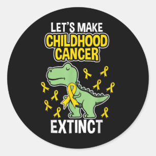 Adesivo Redondo Cancer de infância extinto Dinossaur Dino Pediatri