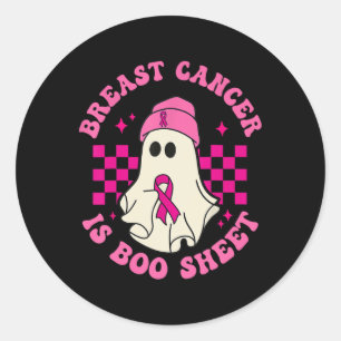 Adesivo Redondo Cancer De Mama É Cancer De Mama Halloween De Duas