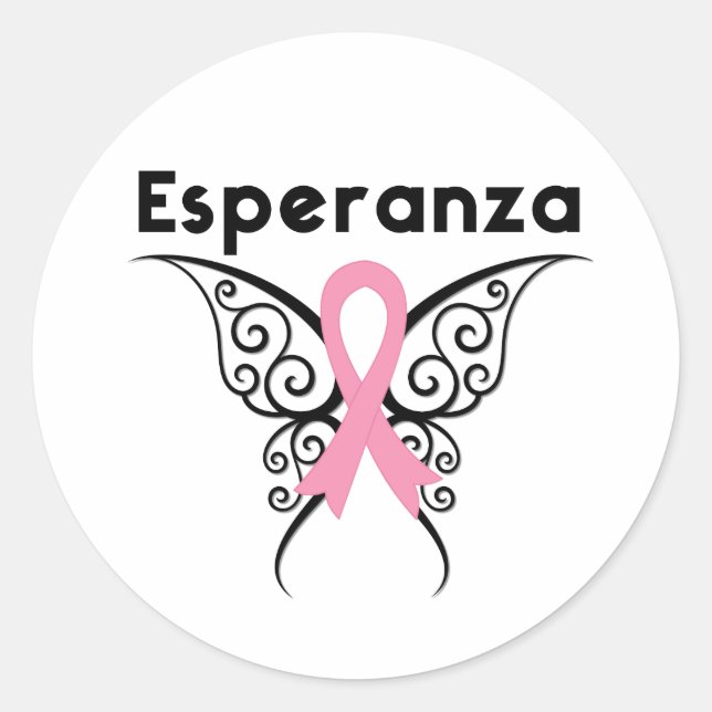 Adesivo Redondo Cancer de Mama - Esperanza (Frente)