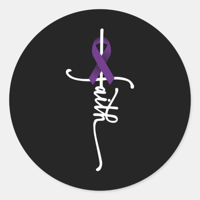 Adesivo Redondo Câncer de pâncreas Faith Câncer de pâncreas Awaren (Frente)