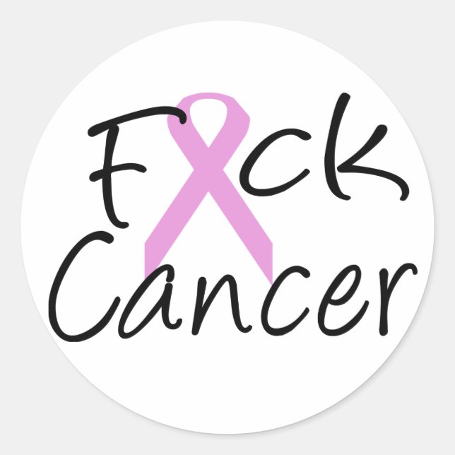 Adesivo Redondo Cancer F*CK (Frente)