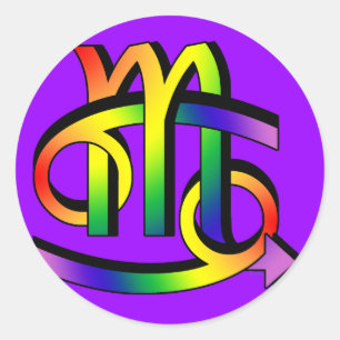 Adesivo Redondo CANCER GLBT e Scorpio