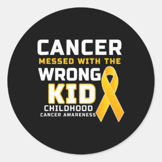 Adesivo Redondo Cancer Mensado Com O Cancer De Infância Errado