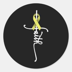 Adesivo Redondo Cancer Ósseo Fé Sarcoma Cancer Su